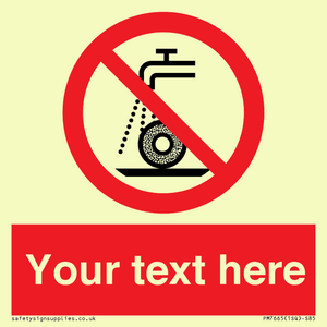 Custom prohibition Do not use for wet grinding